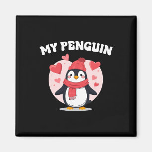 My Penguin Cute Love Hearts Valentine Romance Fun  Magnet