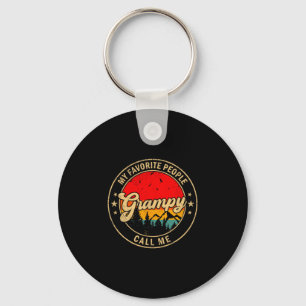 My People Favorite Call Grampy Retro Papa Key Ring