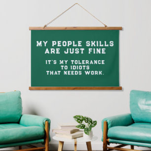My People Skills Are just Fine funny gift Hanging Tapestry