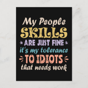 My People Skills Are Just Fine Postcard