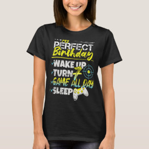 My Perfect 7th Birthday 7 Years Boy Girl Gaming T-Shirt