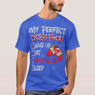 My Perfect Christmas Video Game Santa Hat Gamer Pa T-Shirt