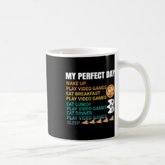 My Perfect Day Pizza Video Games Gamer Controller Coffee Mug