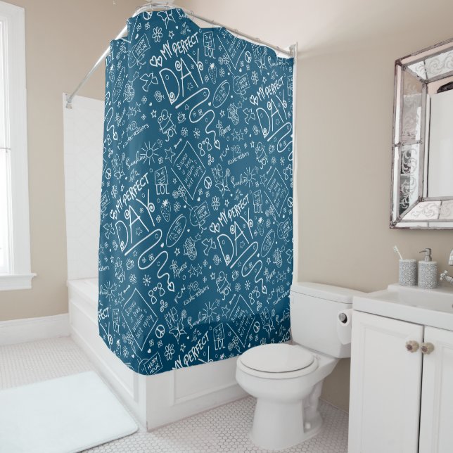 My Perfect Day - Positive Thinking 2a Shower Curtain (In Situ)