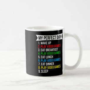 My Perfect Day Video Games Funny Cool Gamer Coffee Mug