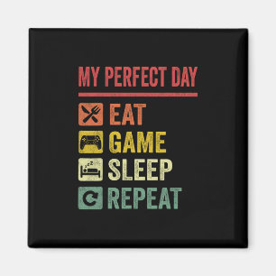 My Perfect Day Video Games Funny Cool Gamer Tee Gi Magnet