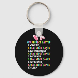 My Perfect Easter Play Video Games Lovers Funny Ga Key Ring