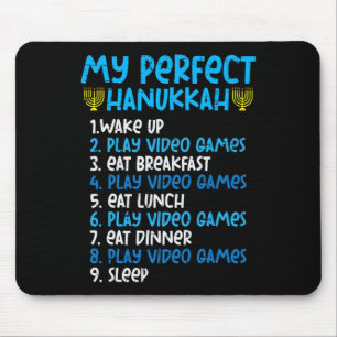 My Perfect Hanukkah Video Game Chanukah Jew Men Bo Mouse Pad