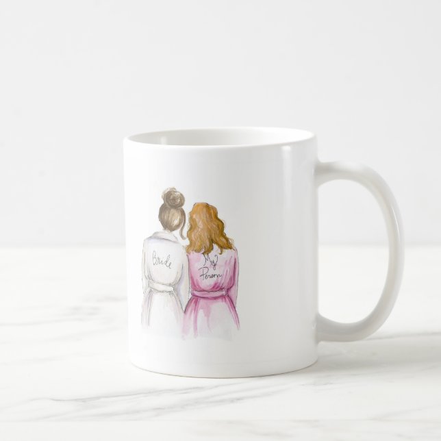 My Person Blank Back Br Bun Bride Dk Bl Waves Coffee Mug (Right)
