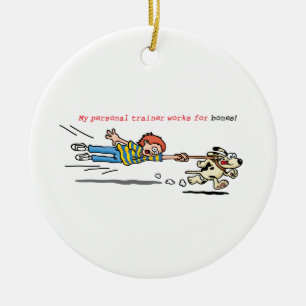 My Personal Trainer Works for Bones Ceramic Tree Decoration