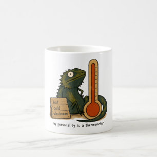 My Personality Is A Thermometer Bearded Dragon Art Coffee Mug