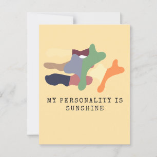 My Personality is Sunshine Postcard