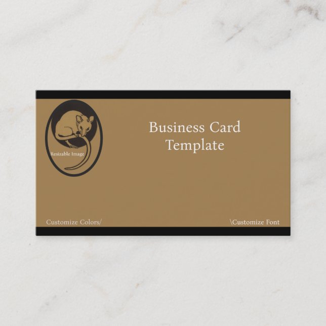 My Pet - Art Rat Logo  Business Card (Front)