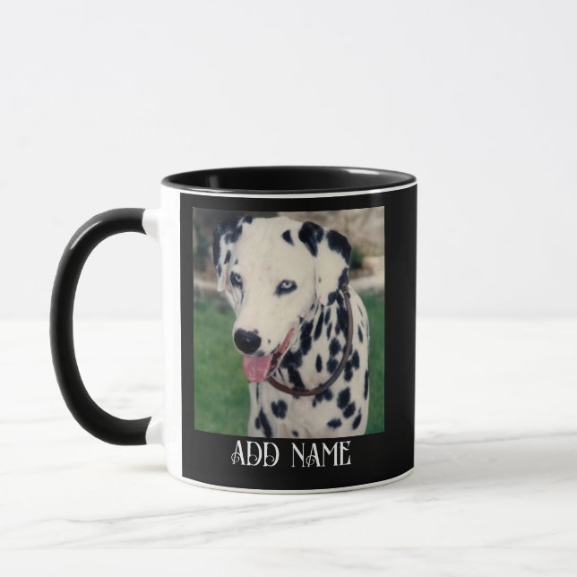 My Pet Friend Custom Photo Black Mug (Left)