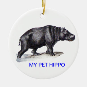 MY PET HIPPO CERAMIC ORNAMENT