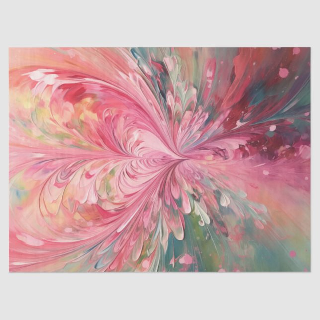 My Phoenix Heart, Gorgeous Abstract painting Tissue Paper (Front)