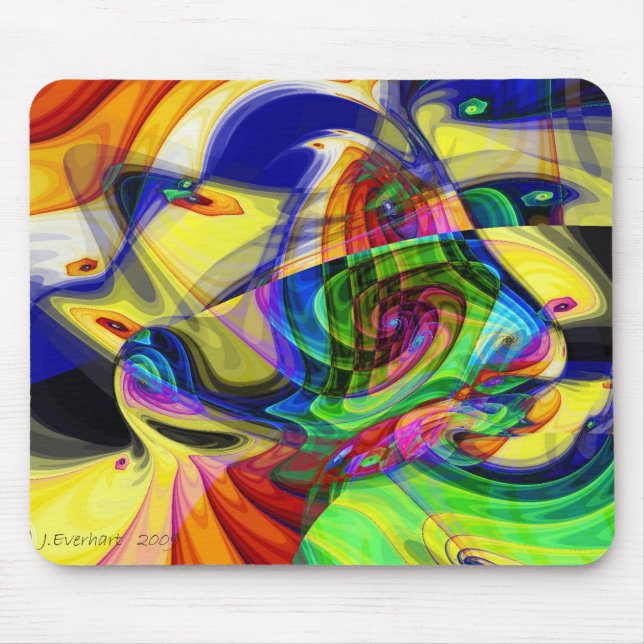My Picaso Fractal by J.Everhart Mouse Pad (Front)