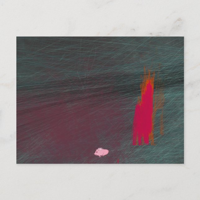 My pig burned down the house postcard (Front)