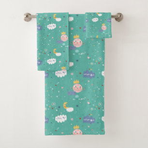 My Planet Dream Big Little One Pattern Bath Towel Set