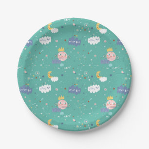 My Planet Dream Big Little One Pattern Paper Plate