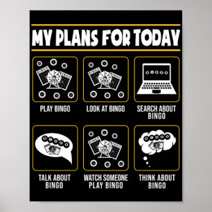 My Plans For Today Funny Lucky Gambling Poster
