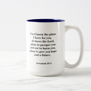 MY PLANS FOR YOU Two-Tone COFFEE MUG