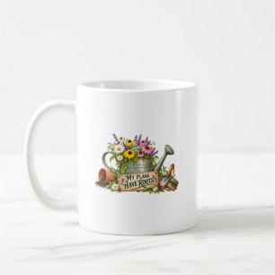 My Plans Have Roots – Vintage Gardening Floral Des Coffee Mug