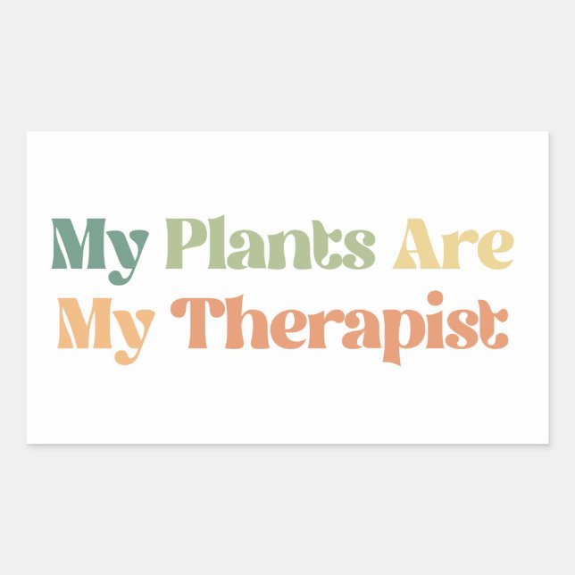My Plants Are My Therapist Rectangular Sticker (Front)