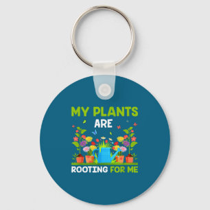 My Plants Are Rooting For Me Funny Gardener Key Ring