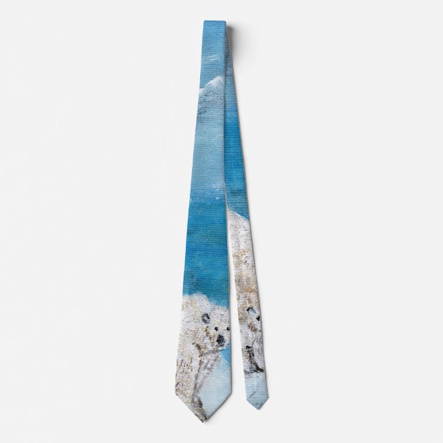 My polar bears - for dad tie (Front)