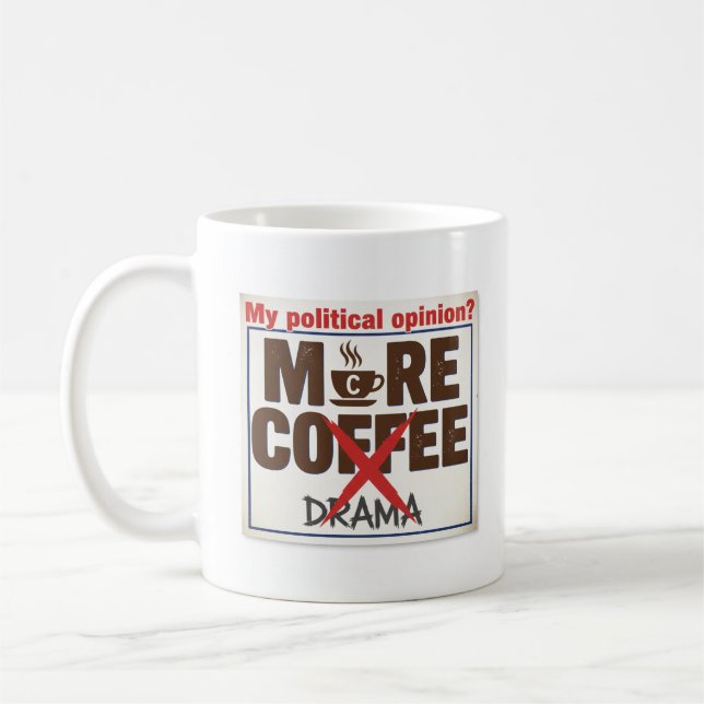My political opinion Less Drama Mug (Left)