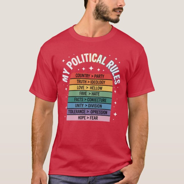 MY POLITICAL RULES T-Shirt (Front)