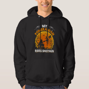 My Pomeranian Ride Shotgun Pomeranian Dog Hallow Hoodie