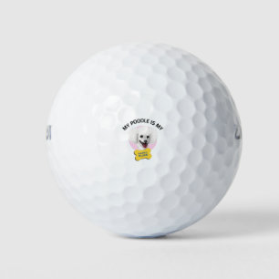 My poodle is my happy place golf balls