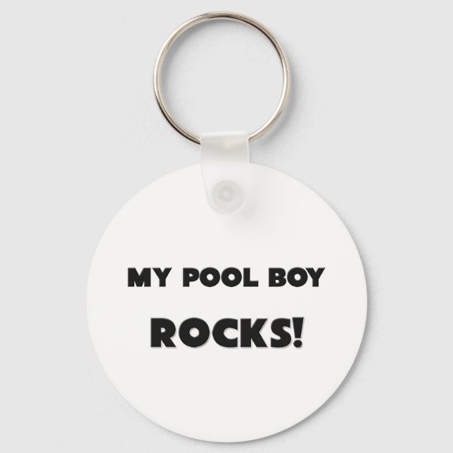 MY Pool Boy ROCKS! Key Ring (Front)