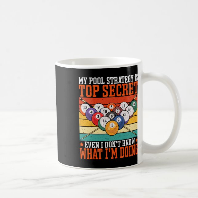 My Pool Strategy Is Top Secret Even - Pool Player  Coffee Mug (Right)
