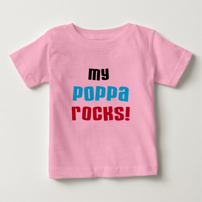 My Poppa Rocks Tshirts and Gifts (Front)