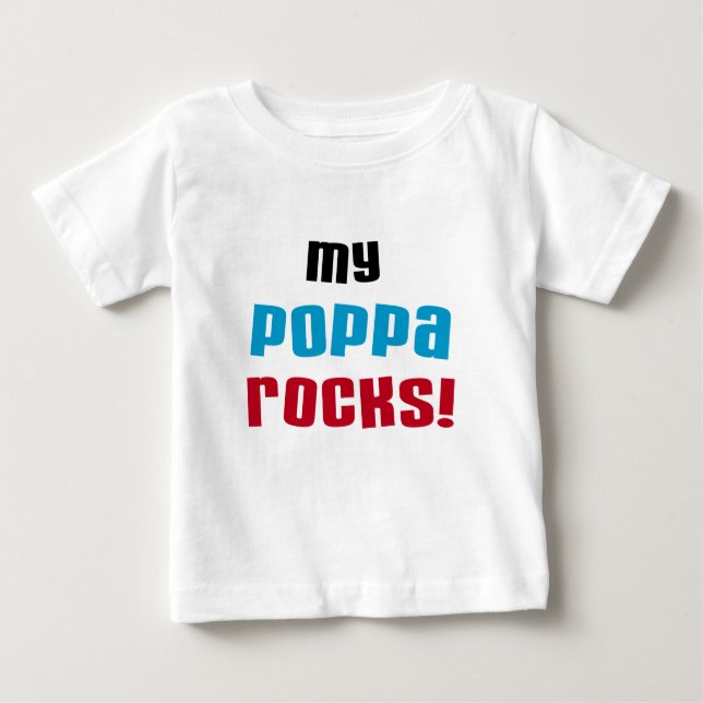 My Poppa Rocks Tshirts and Gifts (Front)