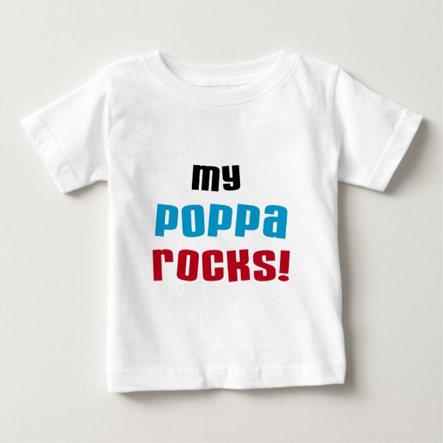 My Poppa Rocks Tshirts and Gifts (Front)