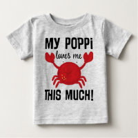 My Poppi Loves Me This Much grandchild T-shirt