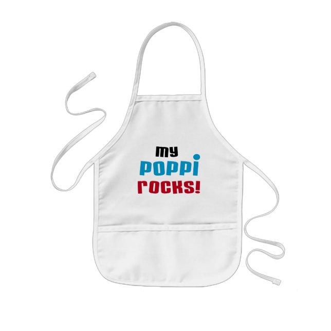 My Poppi Rocks T-shirts and Gifts Kids Apron (Front)