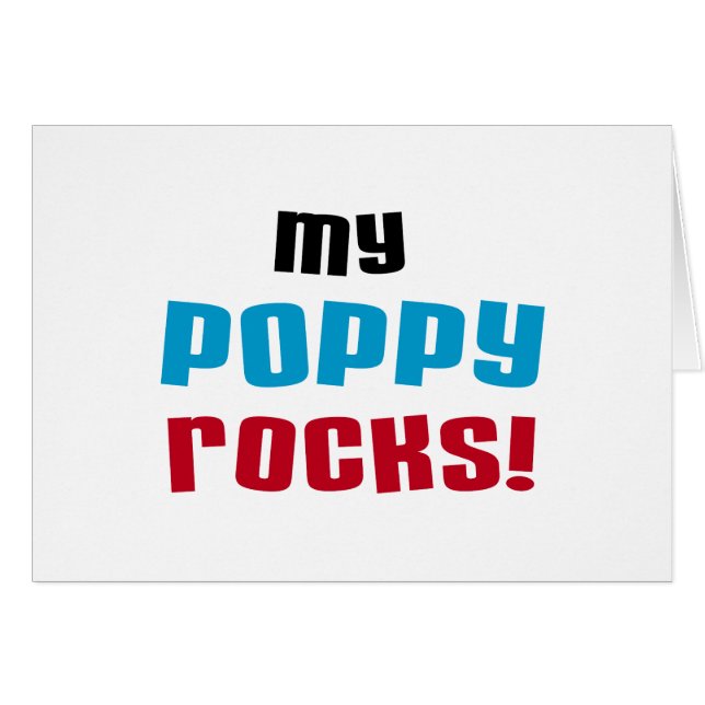 My Poppy Rocks T-shirts and Gifts (Front Horizontal)