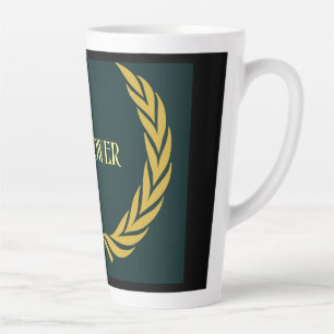 My Power Text Yellow Crown Image Latte Mug