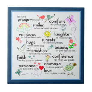 My Prayer For You Blessings Ceramic Tile