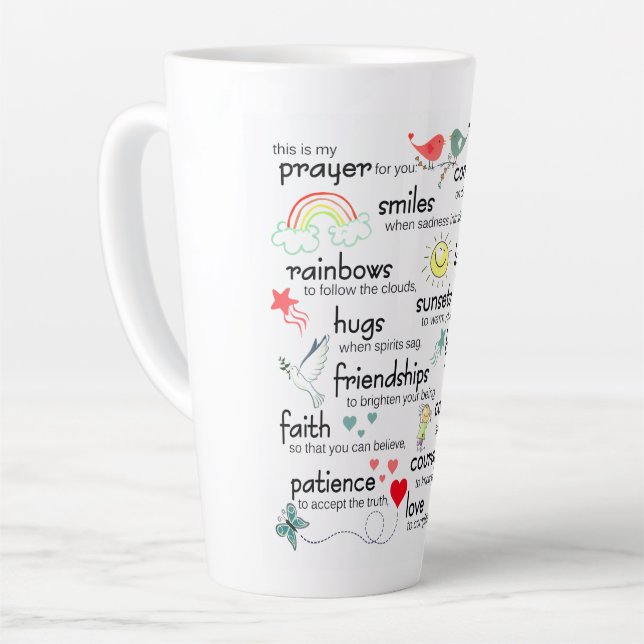 My Prayer For You Blessings Latte Mug (Left Angle)