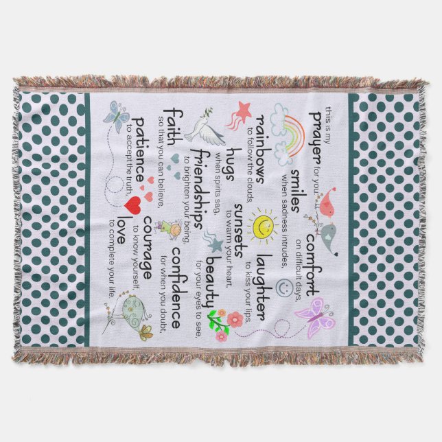 My Prayer For You Throw Blanket (Front)