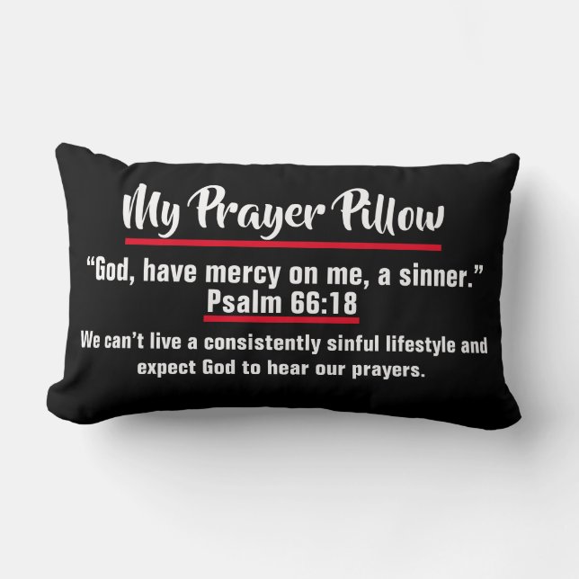 My Prayer Pillow Lumbar Pillow 13" x 21" (Front)