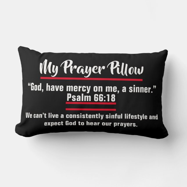 My Prayer Pillow Lumbar Pillow 13" x 21" (Front)