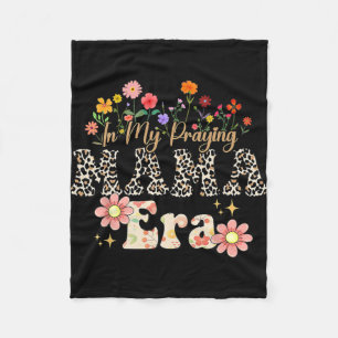 My Praying Mama Era Religious Mum Christian Mother Fleece Blanket