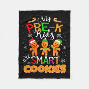 My Pre-k Kids Are Smart Cookies Christmas Teacher Fleece Blanket